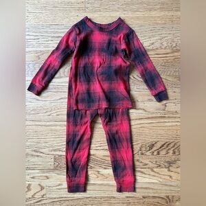 NWOT Baby Gap Organic Cotton Red Plaid Pajamas, size 2T